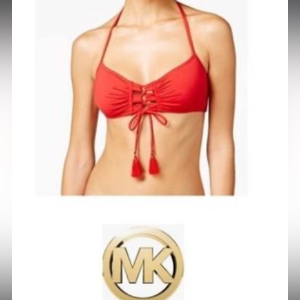 Michael Kors Cruise 2017 red Bikini lalter Top
Size medium